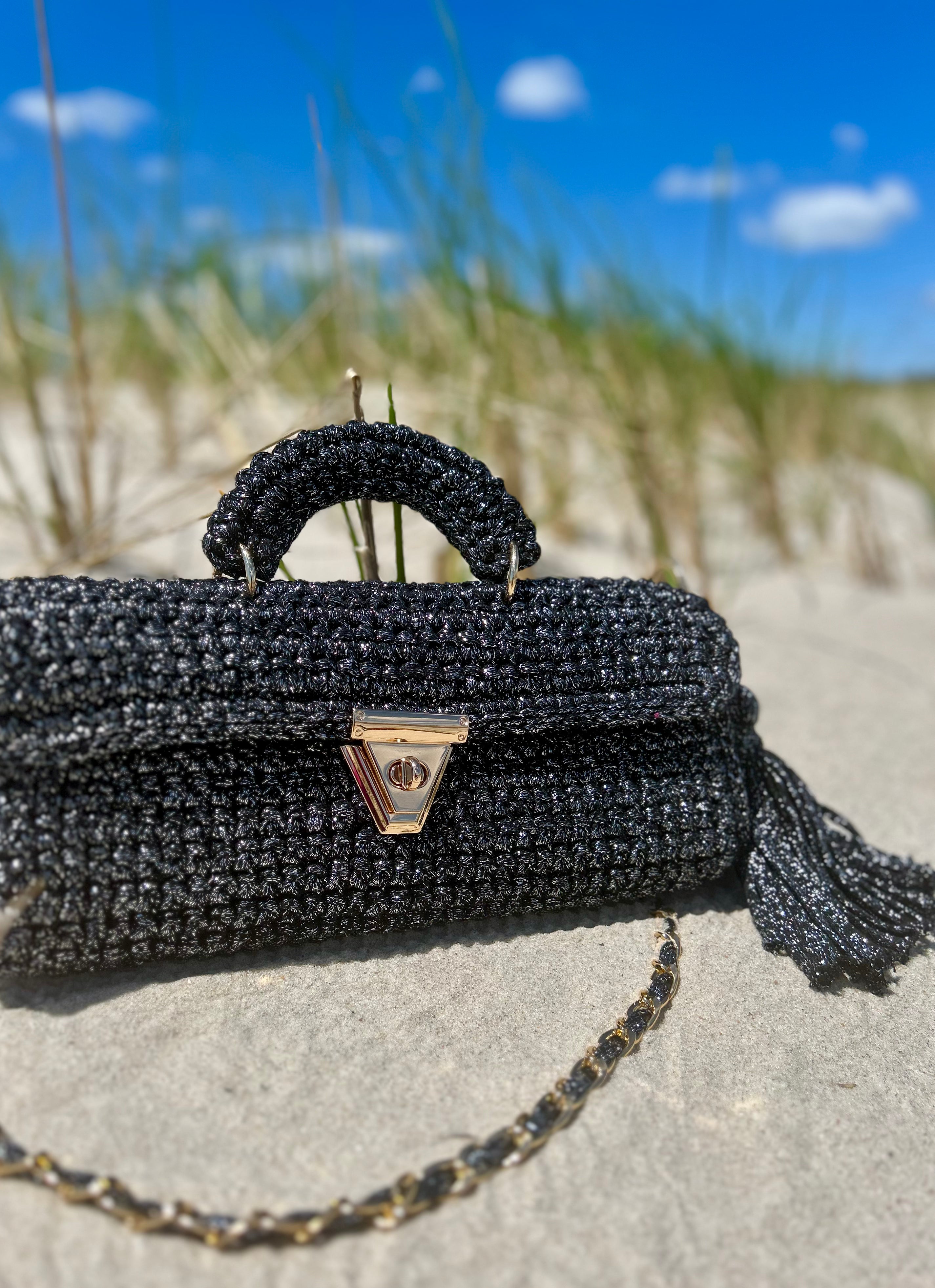 EAST WEST COTTON METALLIC BLACK