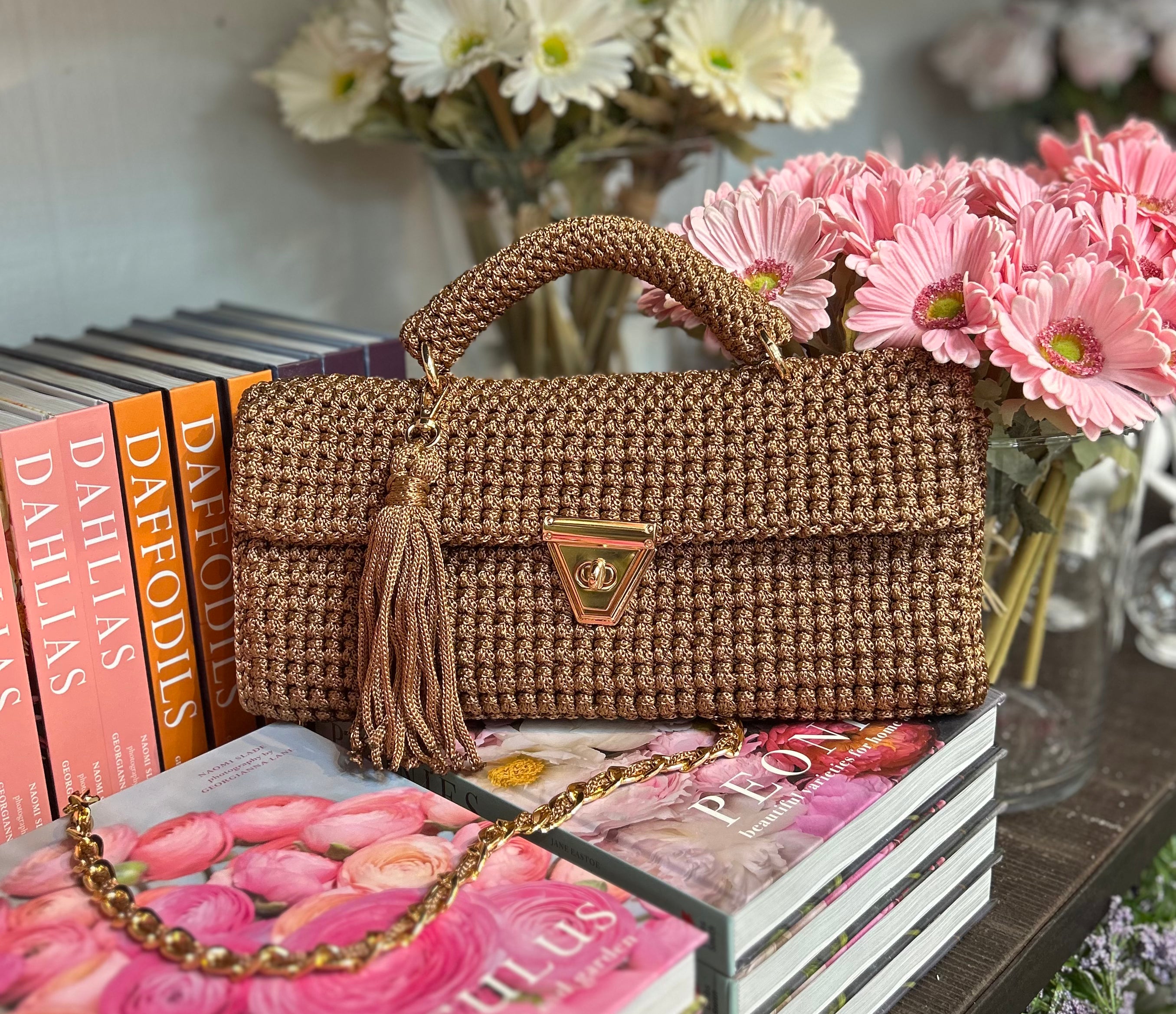 EAST WEST MACRAME BROWN