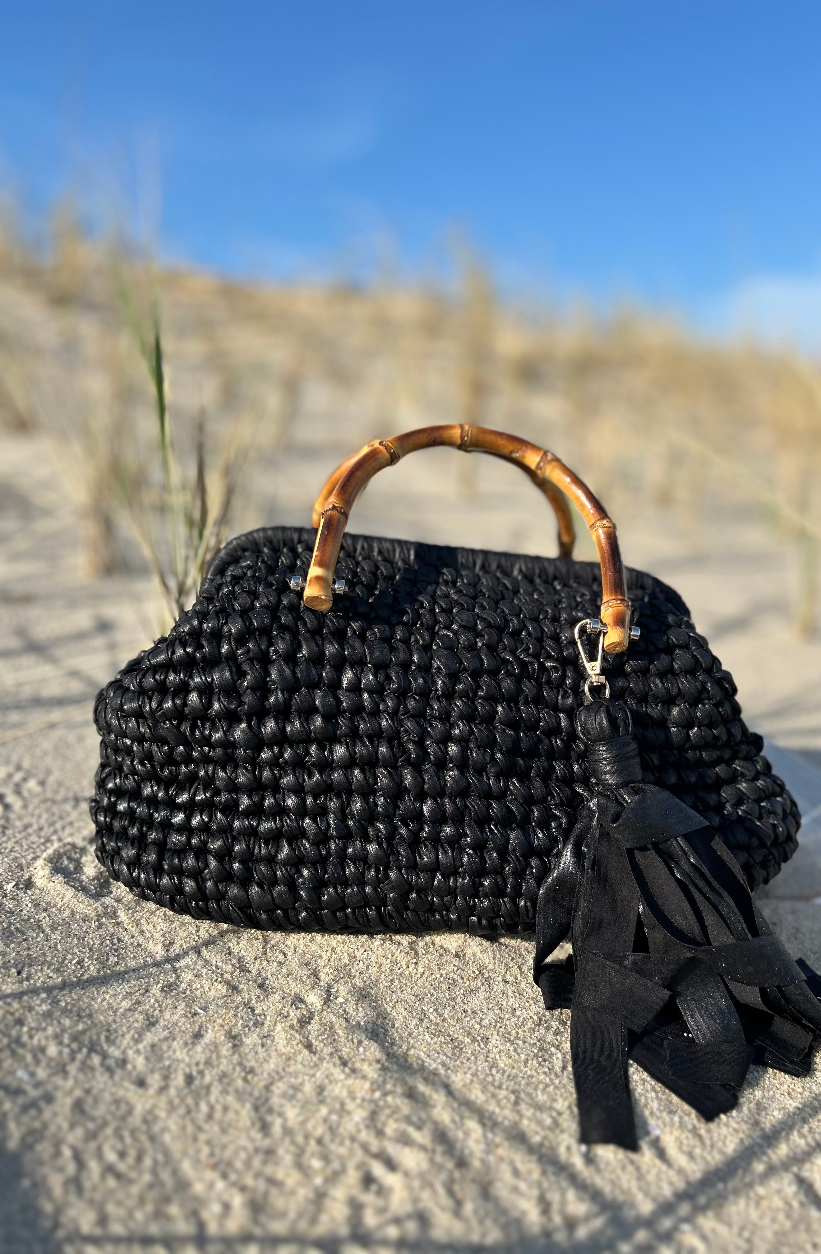 BAMBOO CLUTCH BLACK