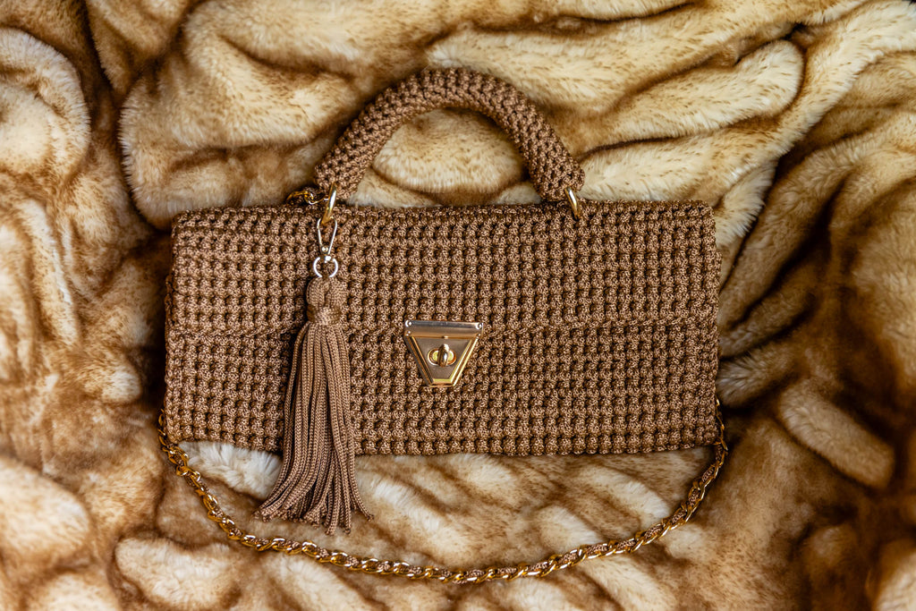 EAST WEST MACRAME BROWN