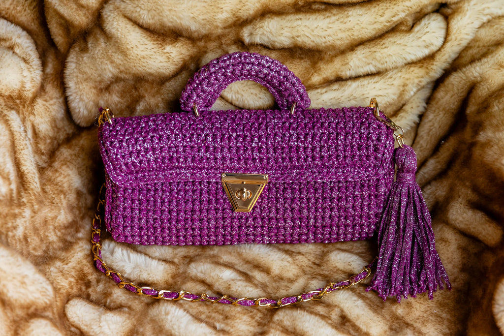 EAST WEST COTTON METALLIC FUCHSIA