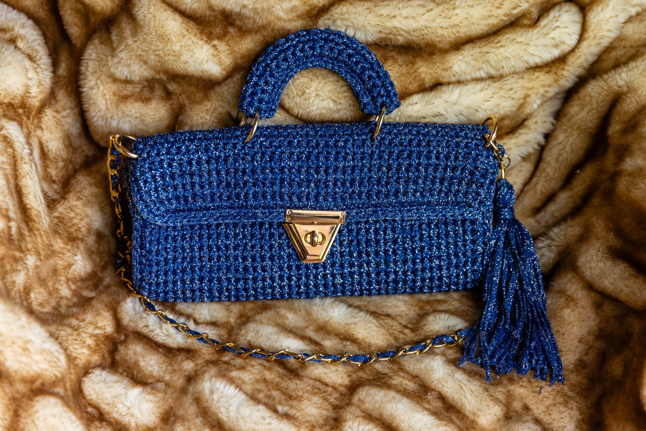 EAST WEST COTTON METALLIC BLUE