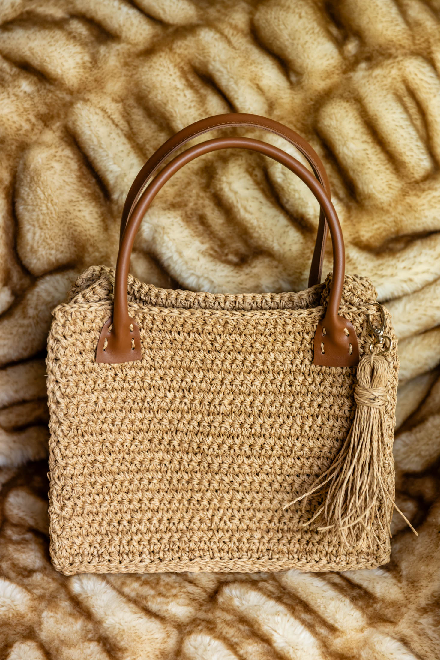 RAFFIA TOTE NATURAL