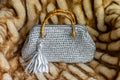 BAMBOO CLUTCH SILVER