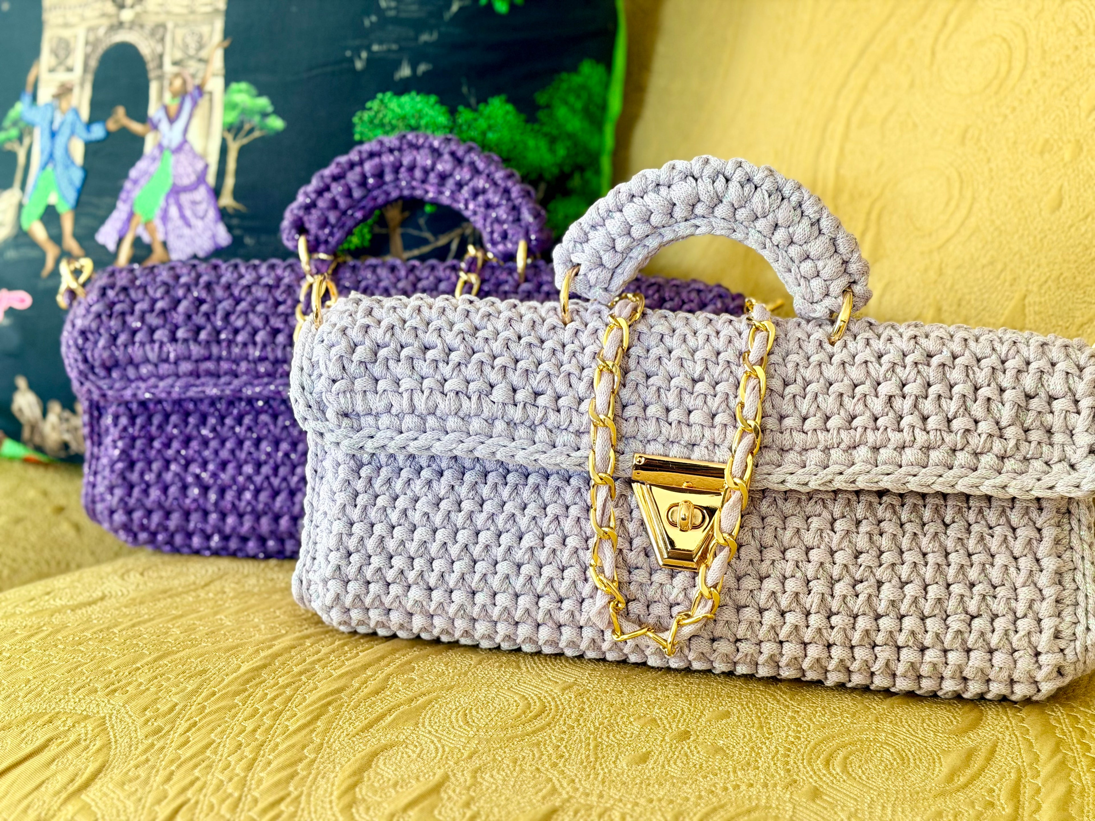 EAST WEST COTTON METALLIC LAVENDER MIST