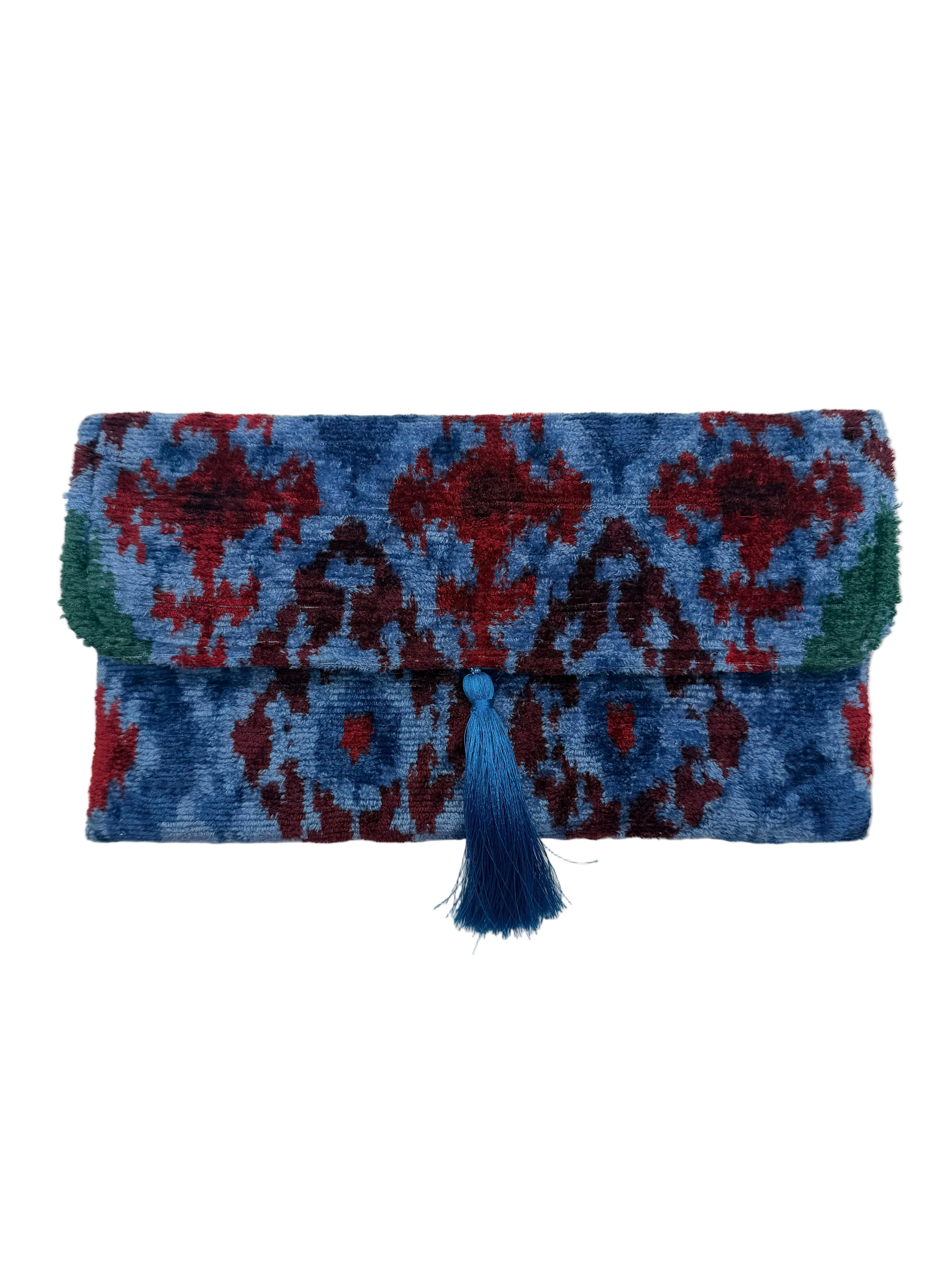 Meertens Luxury Silk Cotton Blend Envelope Clutch