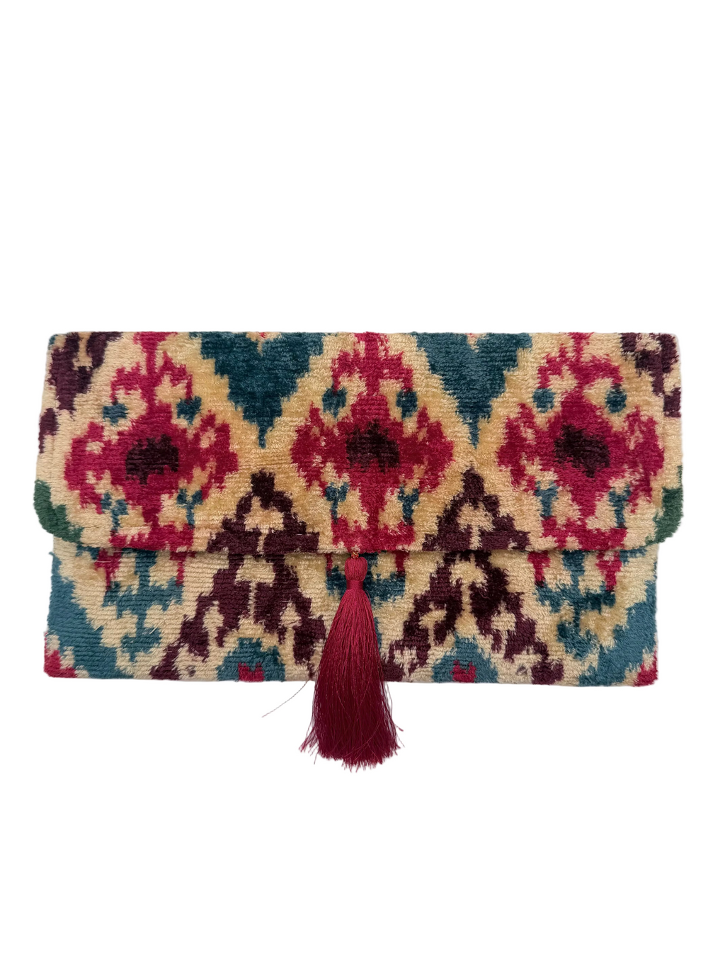 Meertens Luxury Silk Cotton Blend Envelope Clutch