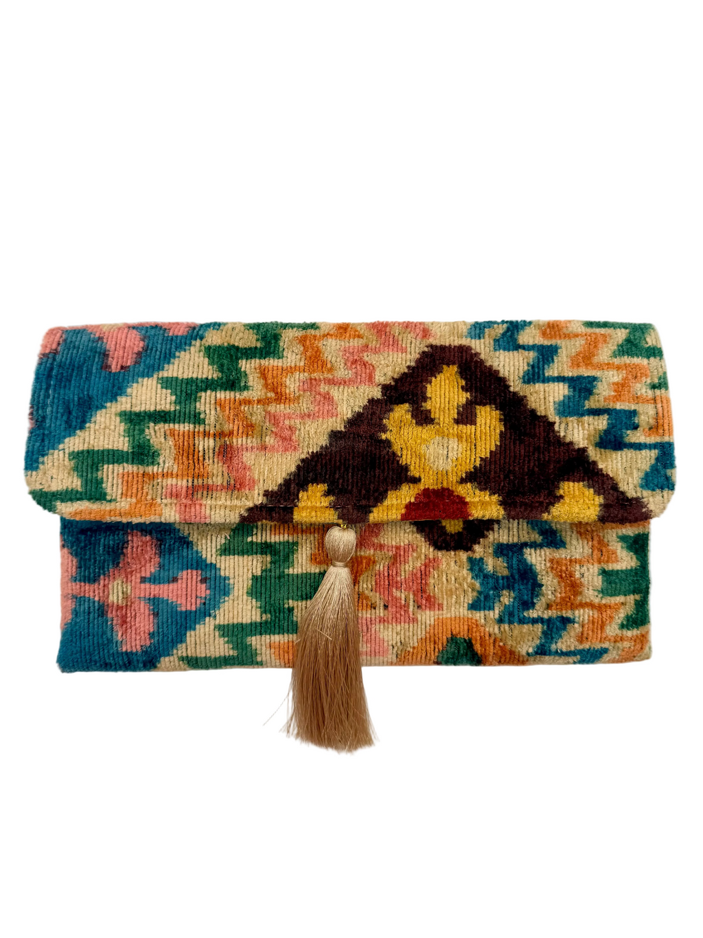 Meertens Luxury Silk Cotton Blend Envelope Clutch