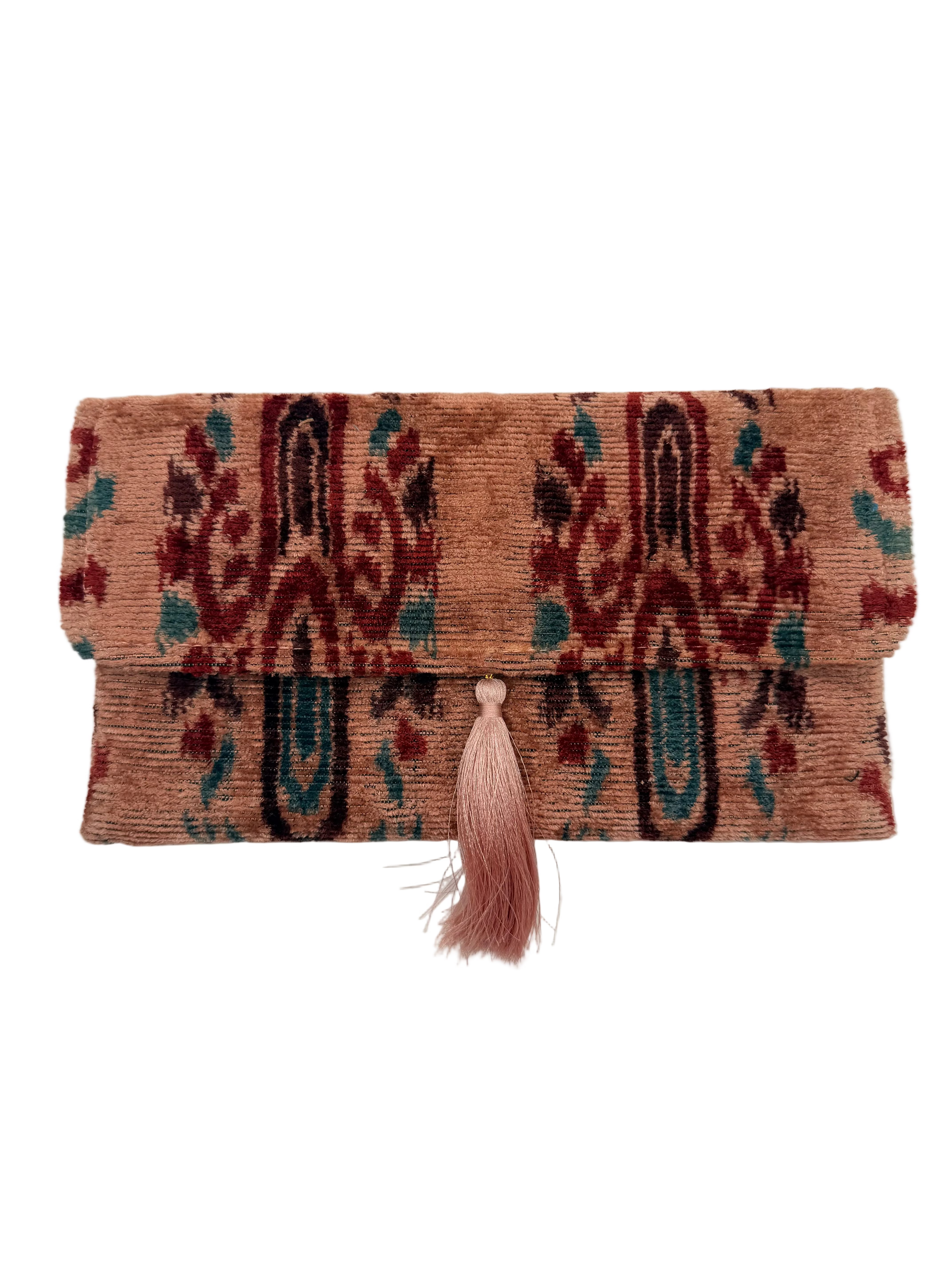 Meertens Luxury Silk Cotton Blend Envelope Clutch