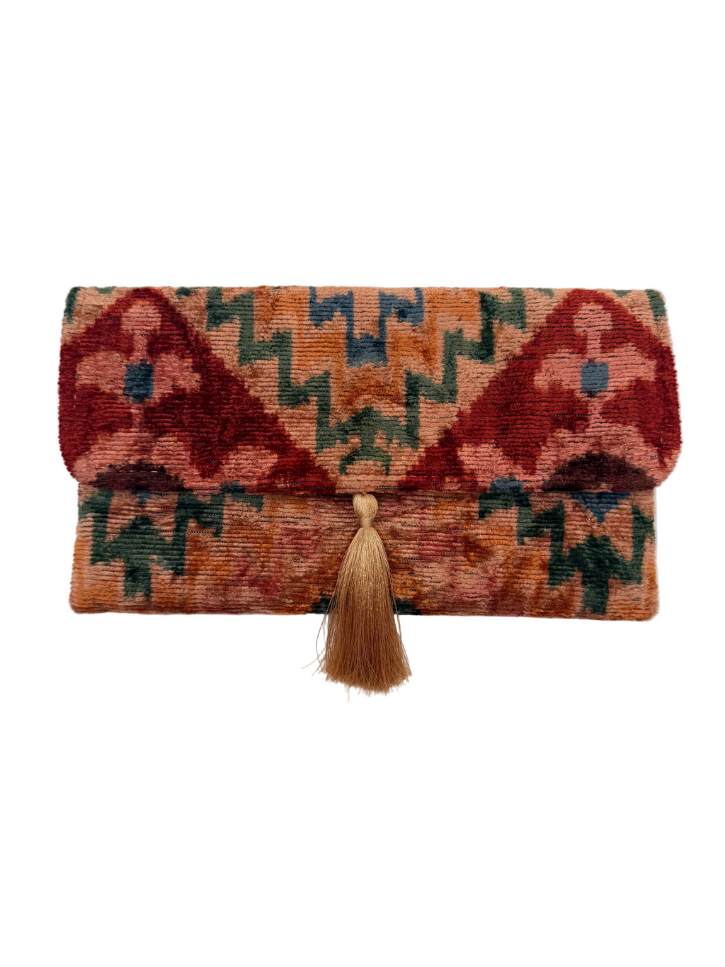 Meertens Luxury Silk Cotton Blend Envelope Clutch