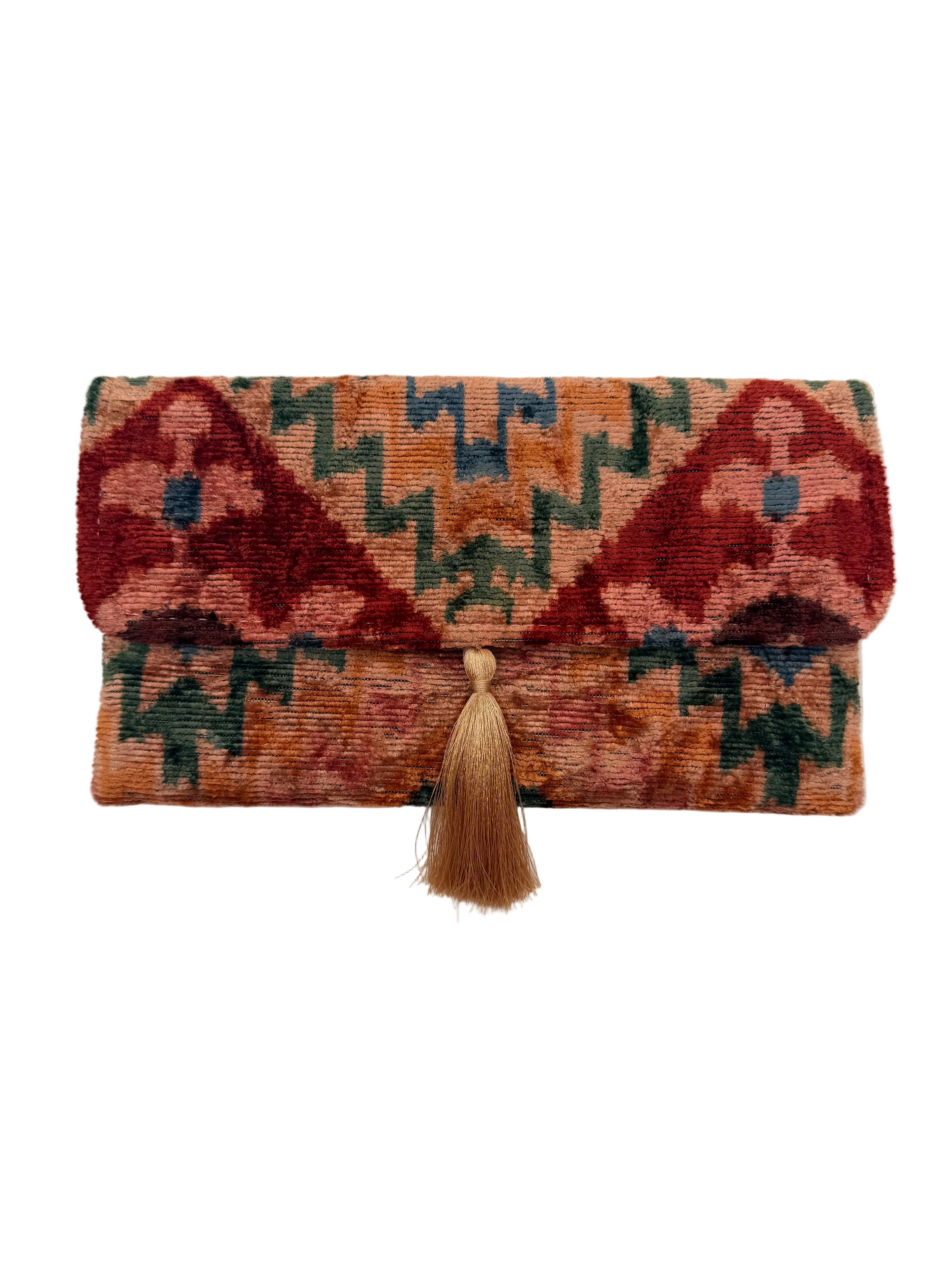 Meertens Luxury Silk Cotton Blend Envelope Clutch