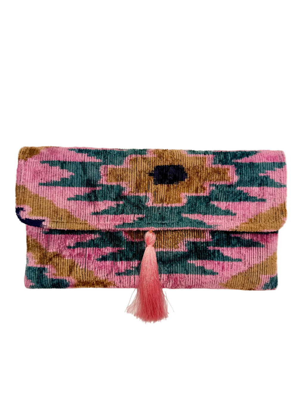 Meertens Luxury Silk Cotton Blend Envelope Clutch