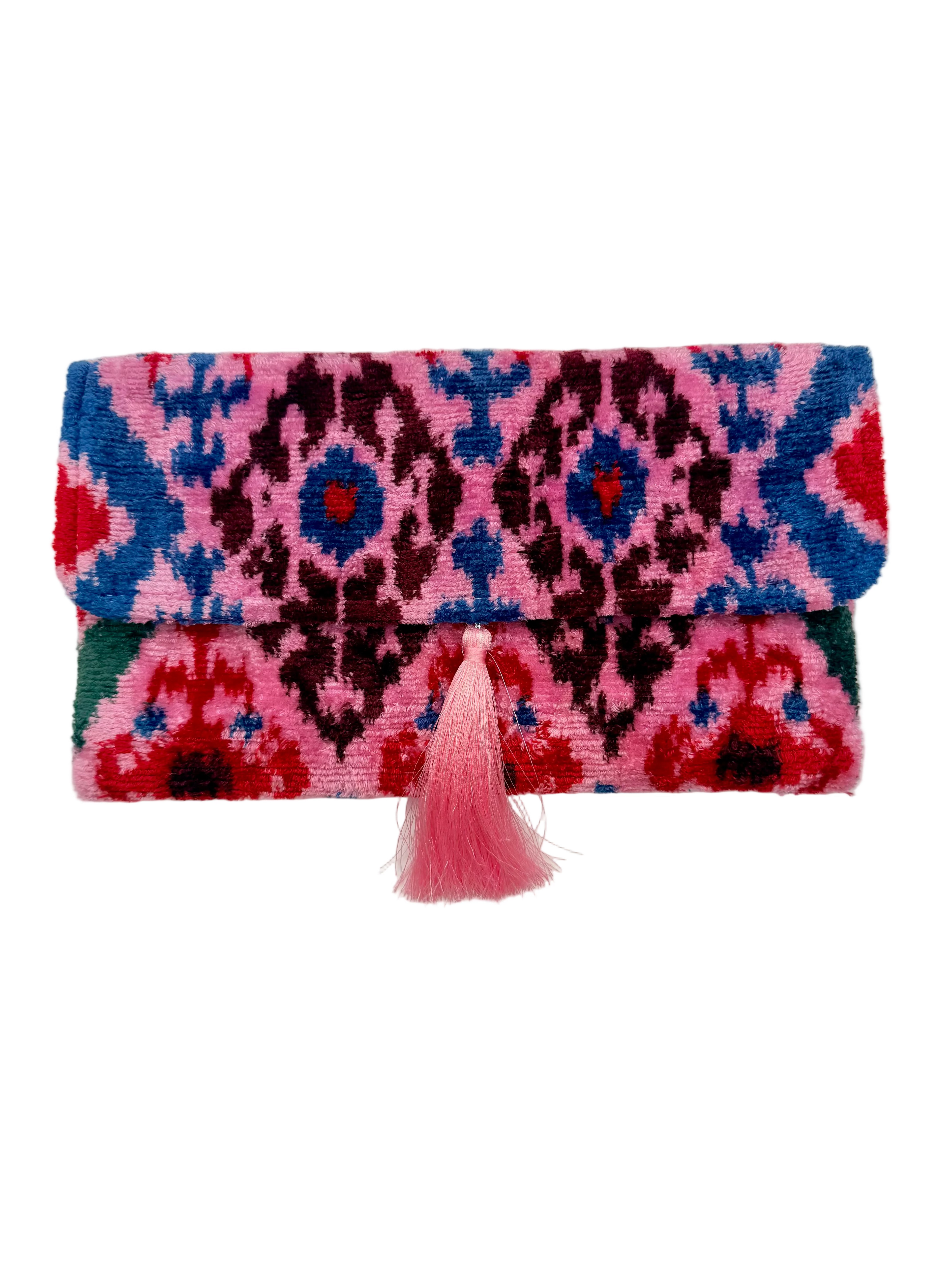 Meertens Luxury Silk Cotton Blend Envelope Clutch