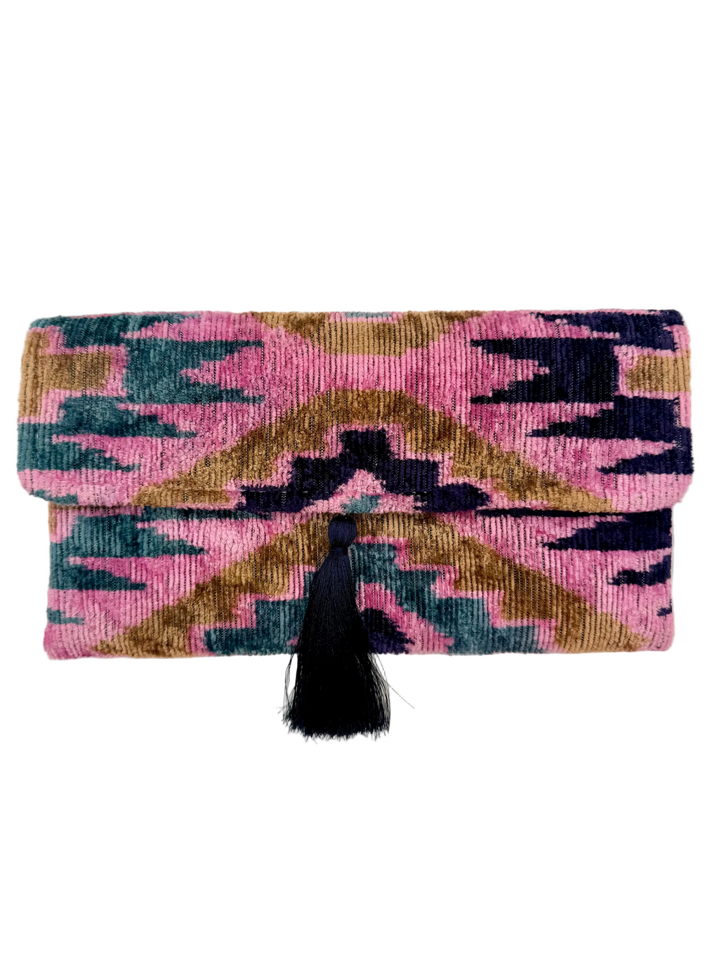 Meertens Luxury Silk Cotton Blend Envelope Clutch