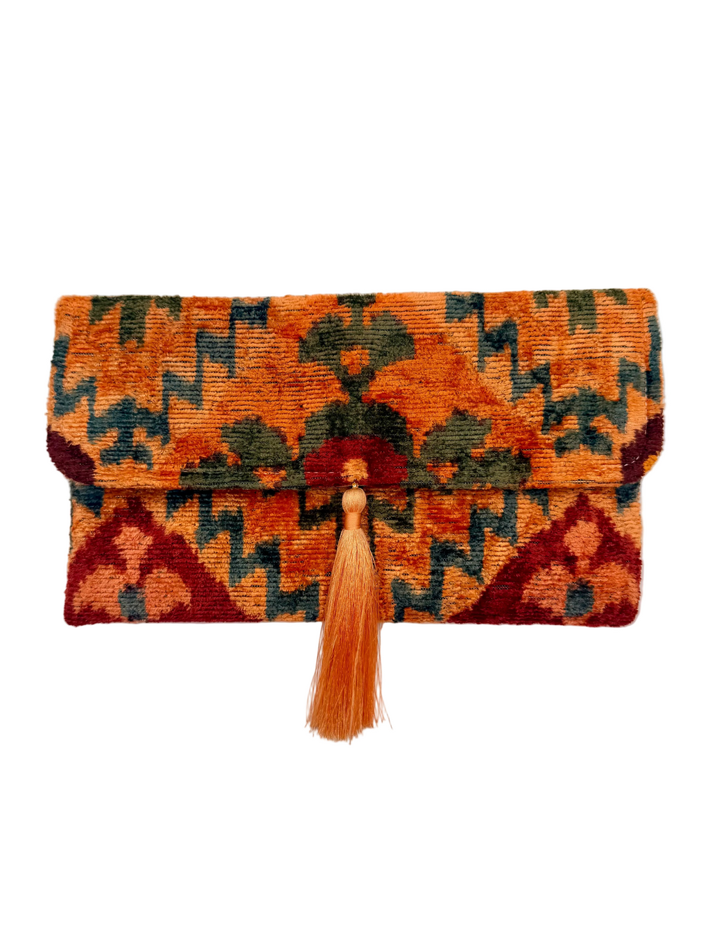 Meertens Luxury Silk Cotton Blend Envelope Clutch