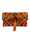 Meertens Luxury Silk Cotton Blend Envelope Clutch