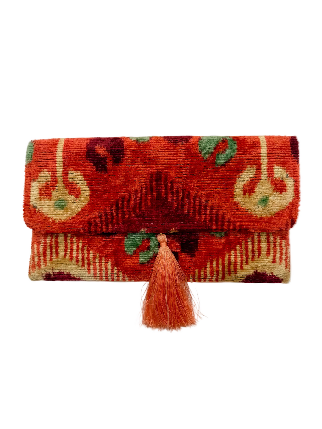 Meertens Luxury Silk Cotton Blend Envelope Clutch