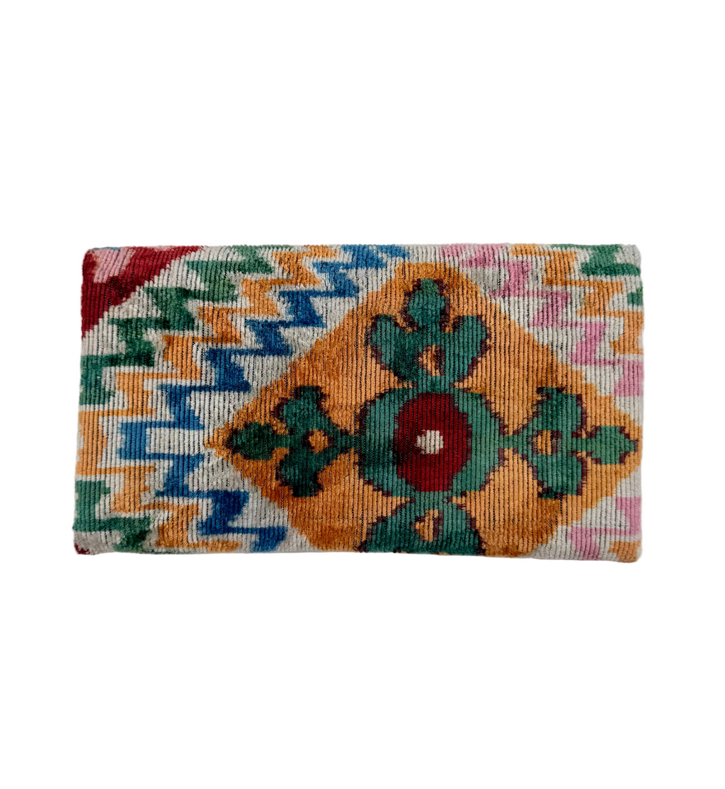 Meertens Luxury Silk Cotton Blend Envelope Clutch