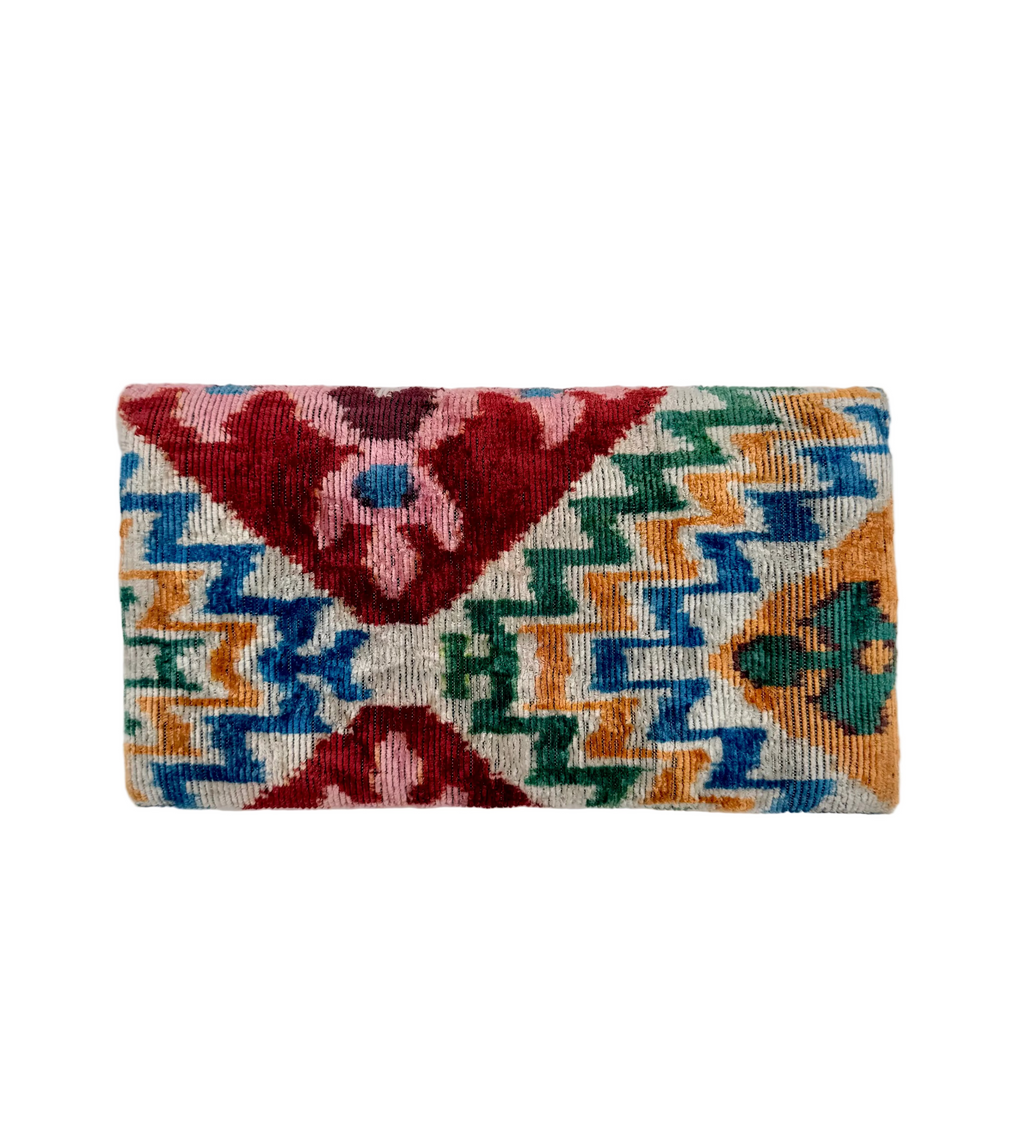 Meertens Luxury Silk Cotton Blend Envelope Clutch