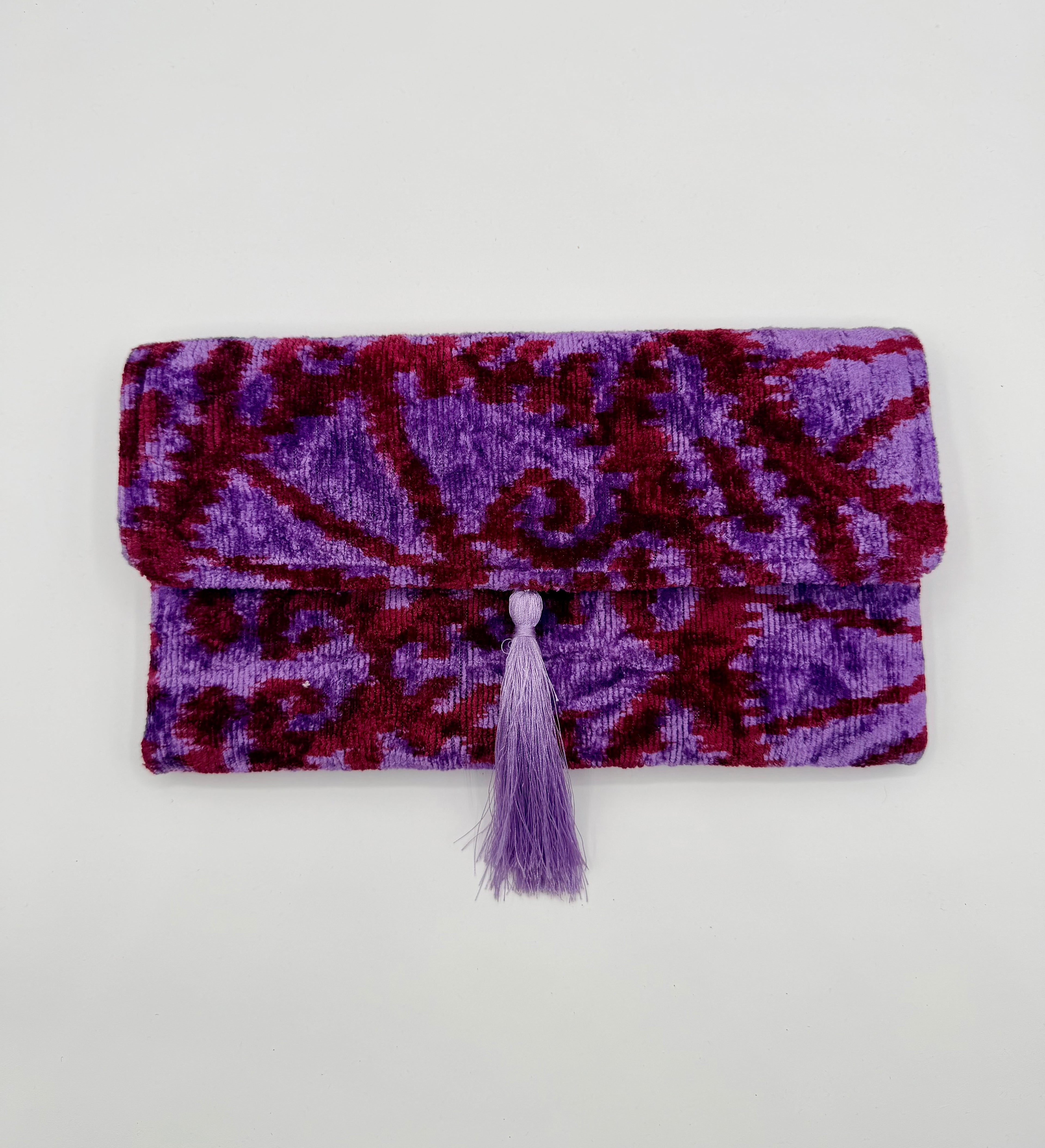 Meertens Luxury Silk Cotton Blend Envelope Clutch