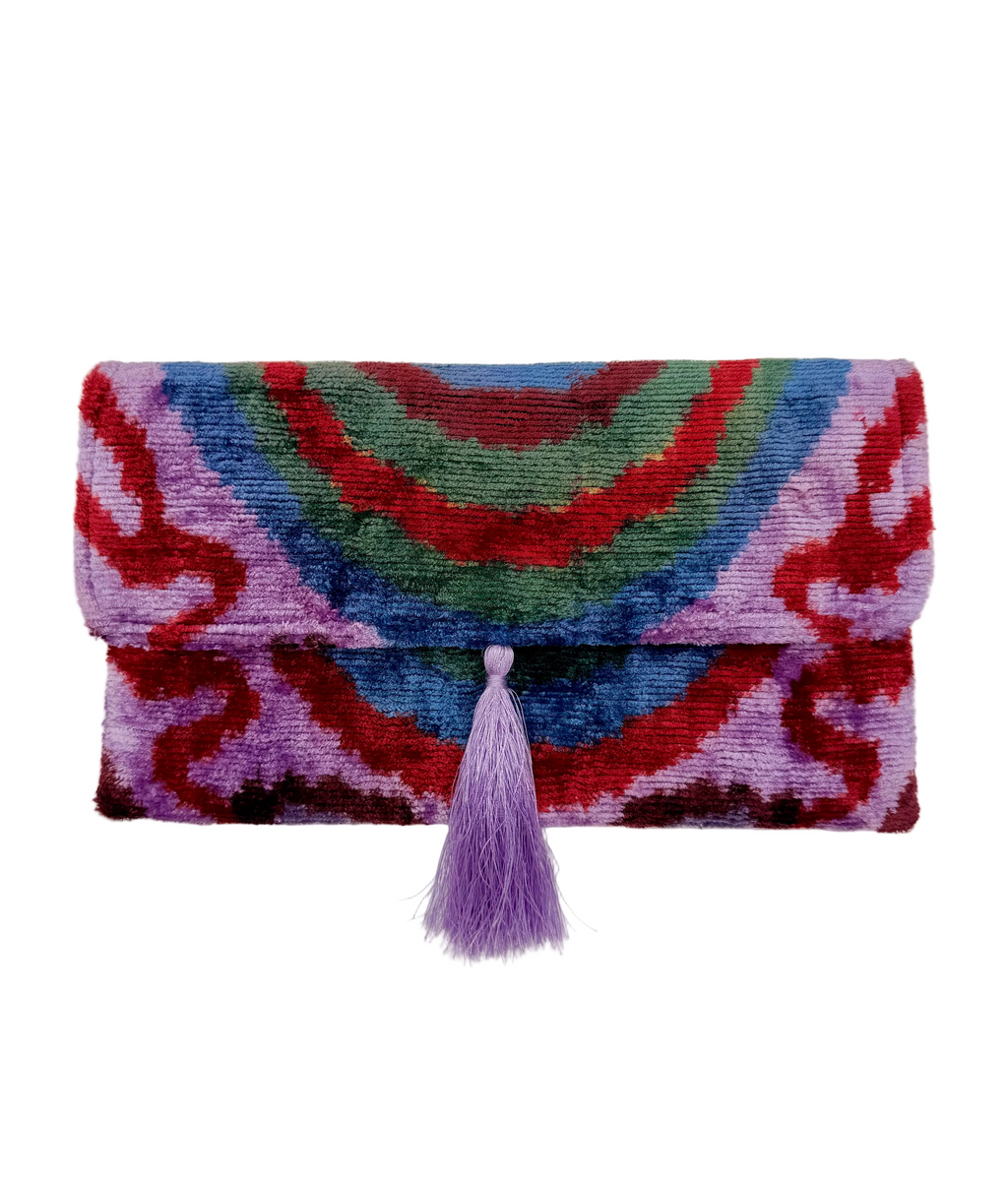 Meertens Luxury Silk Cotton Blend Envelope Clutch