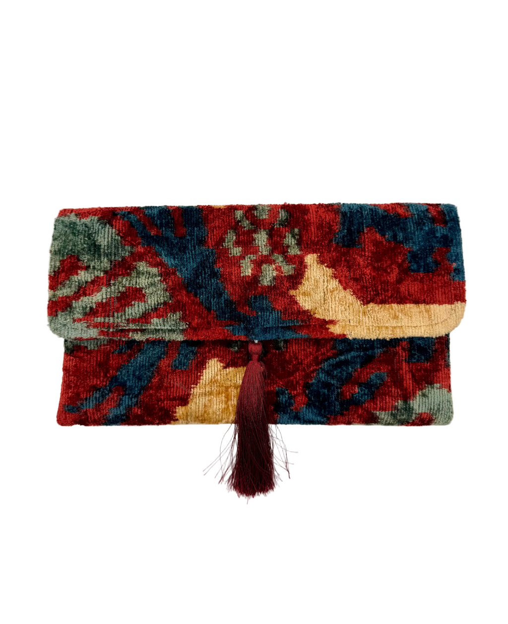Meertens Luxury Silk Cotton Blend Envelope Clutch