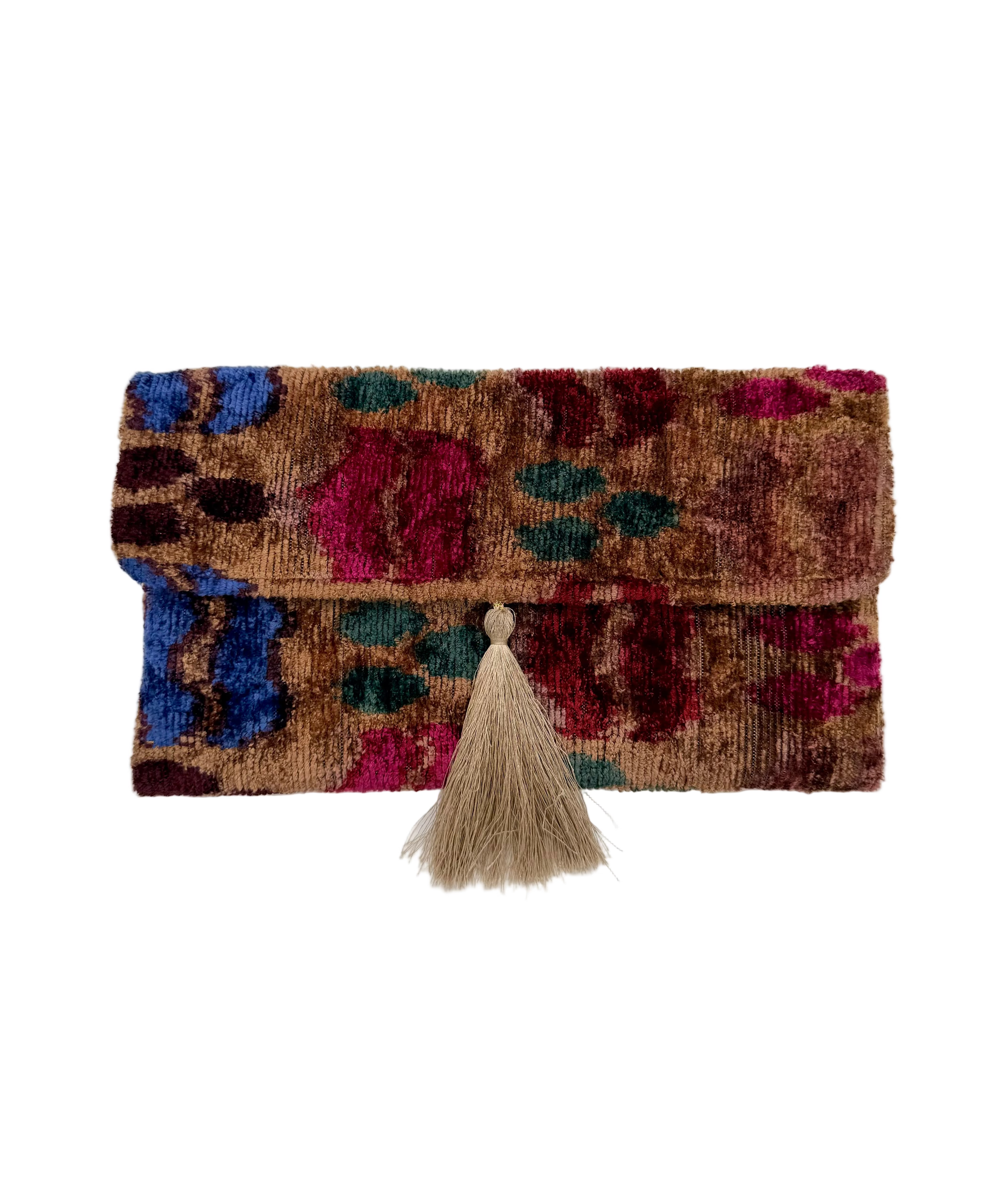 Meertens Luxury Silk Cotton Blend Envelope Clutch