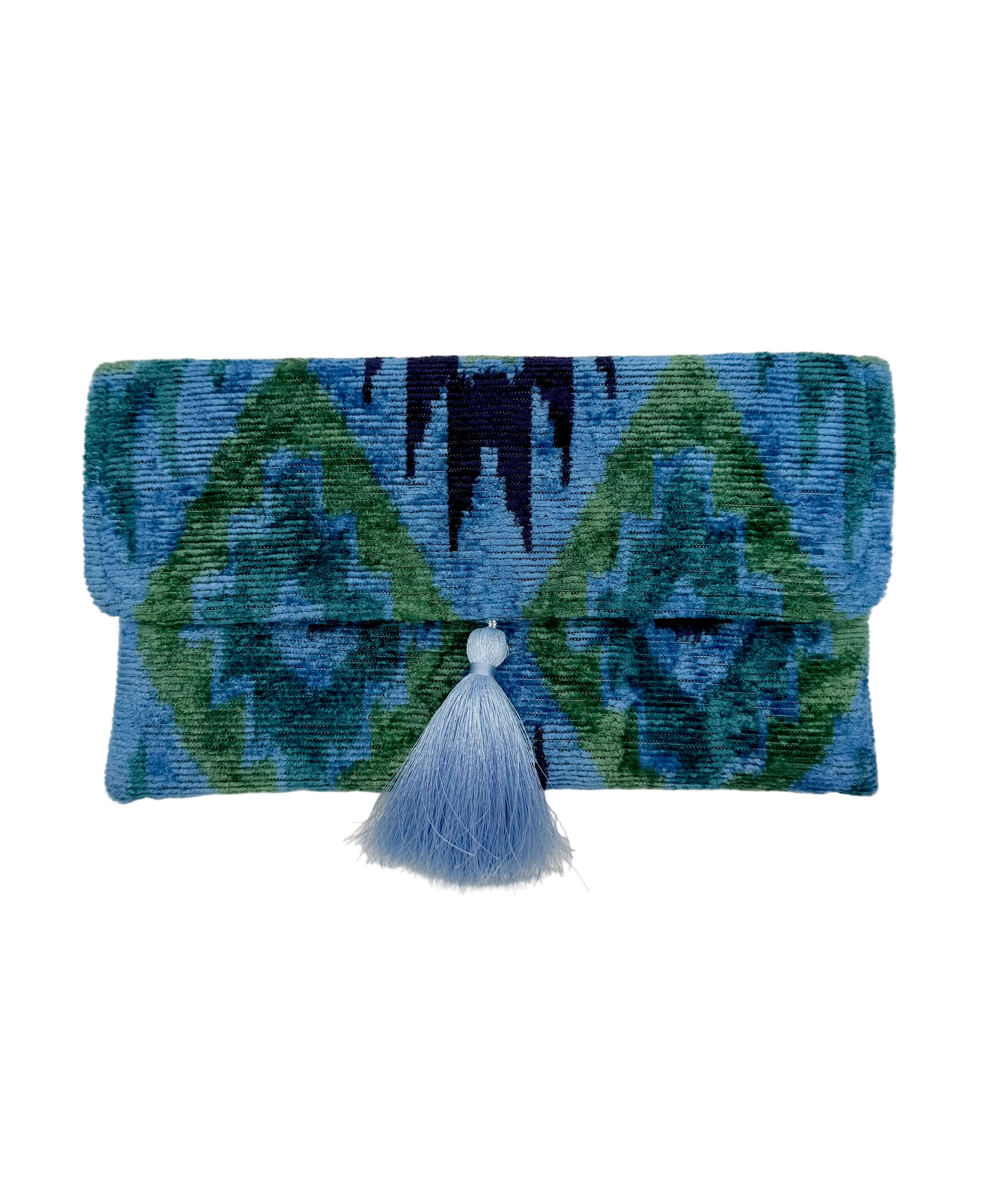 Meertens Luxury Silk Cotton Blend Envelope Clutch
