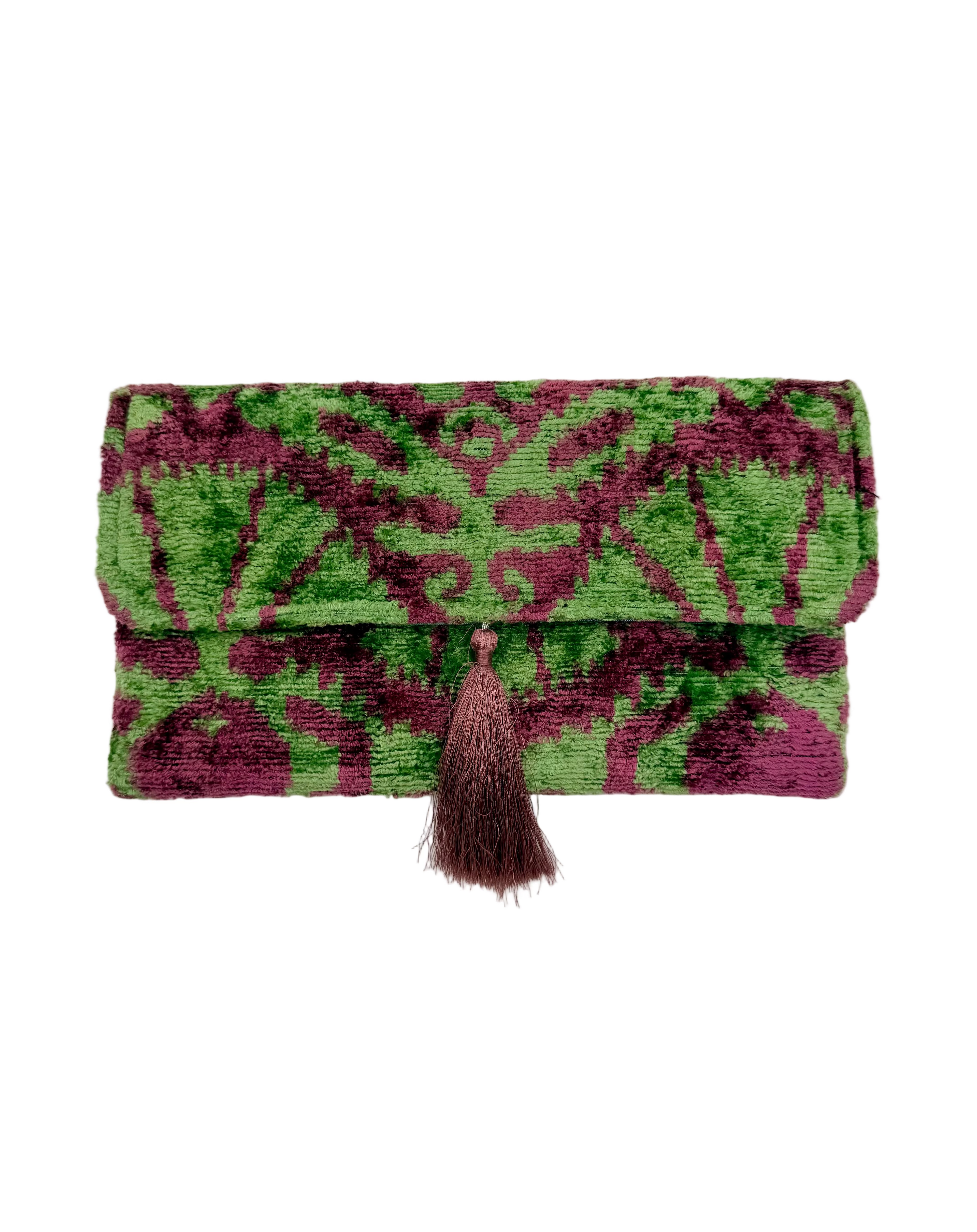 Meertens Luxury Silk Cotton Blend Envelope Clutch