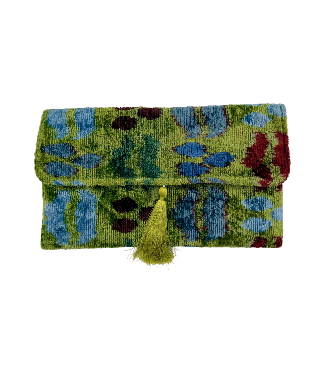 Meertens Luxury Silk Cotton Blend Envelope Clutch