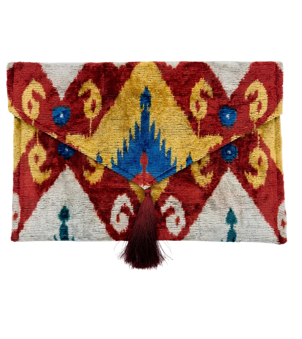 Meertens Luxury Silk Cotton Blend Large Envelope Clutch