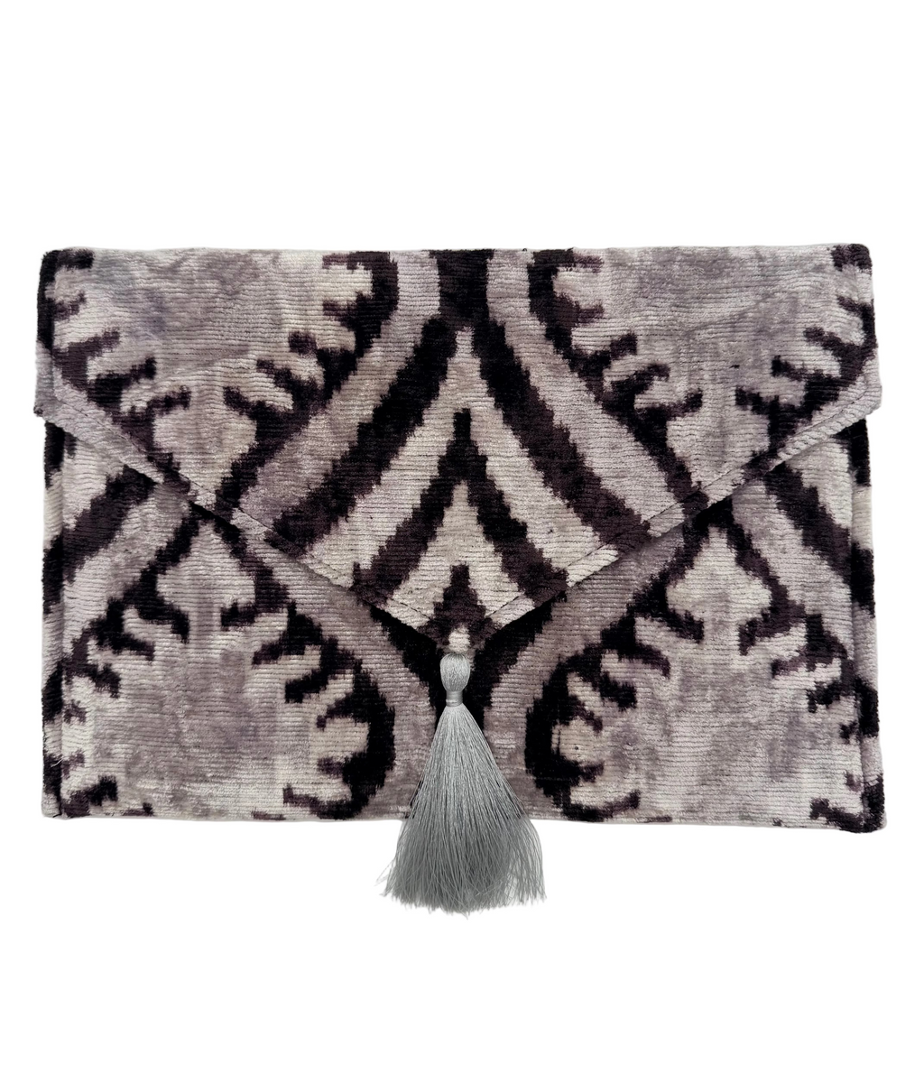 Meertens Luxury Silk Cotton Blend Large Envelope Clutch