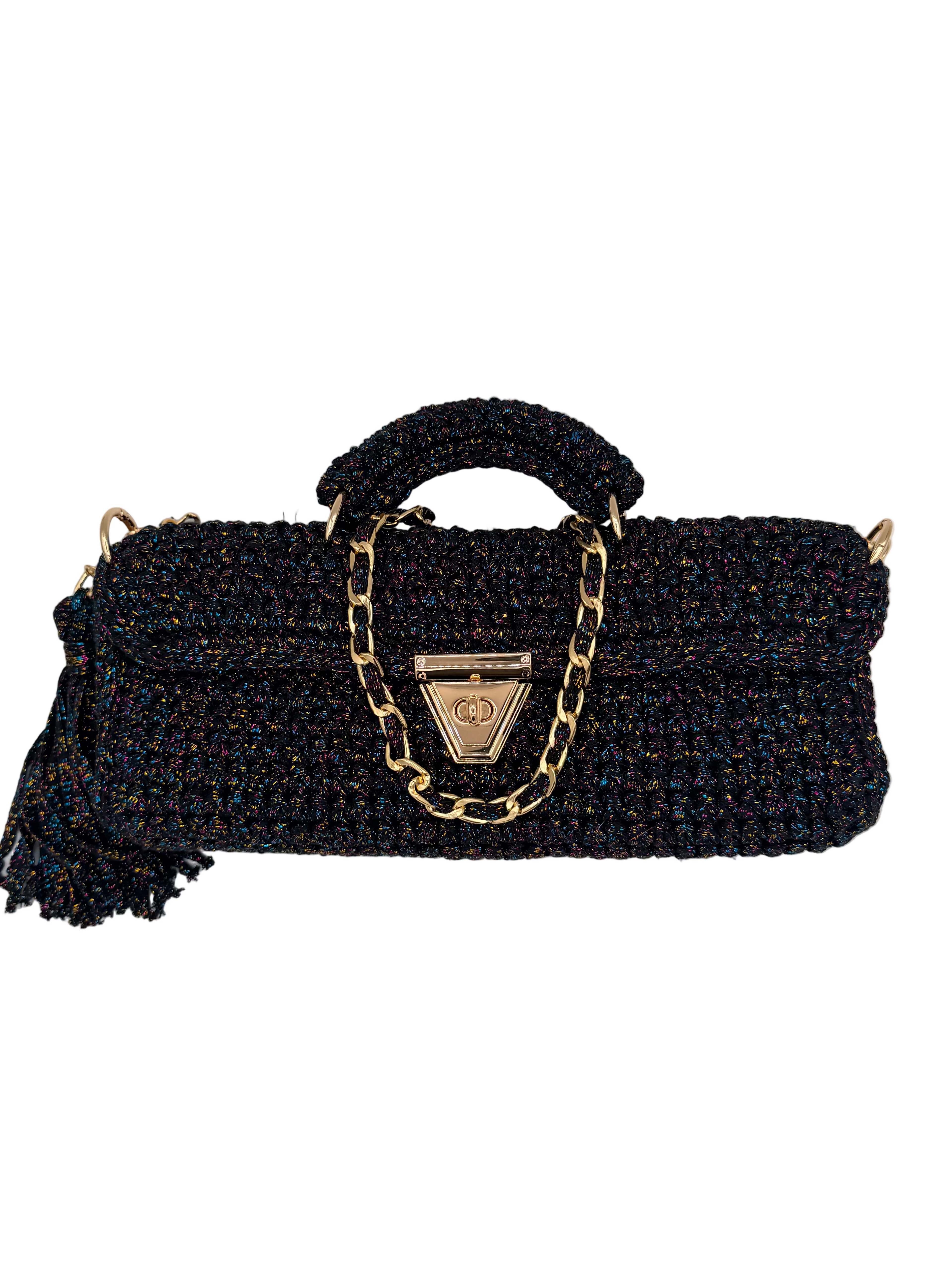 EAST WEST COTTON MULTI METALLIC BLACK