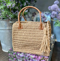 RAFFIA TOTE NATURAL