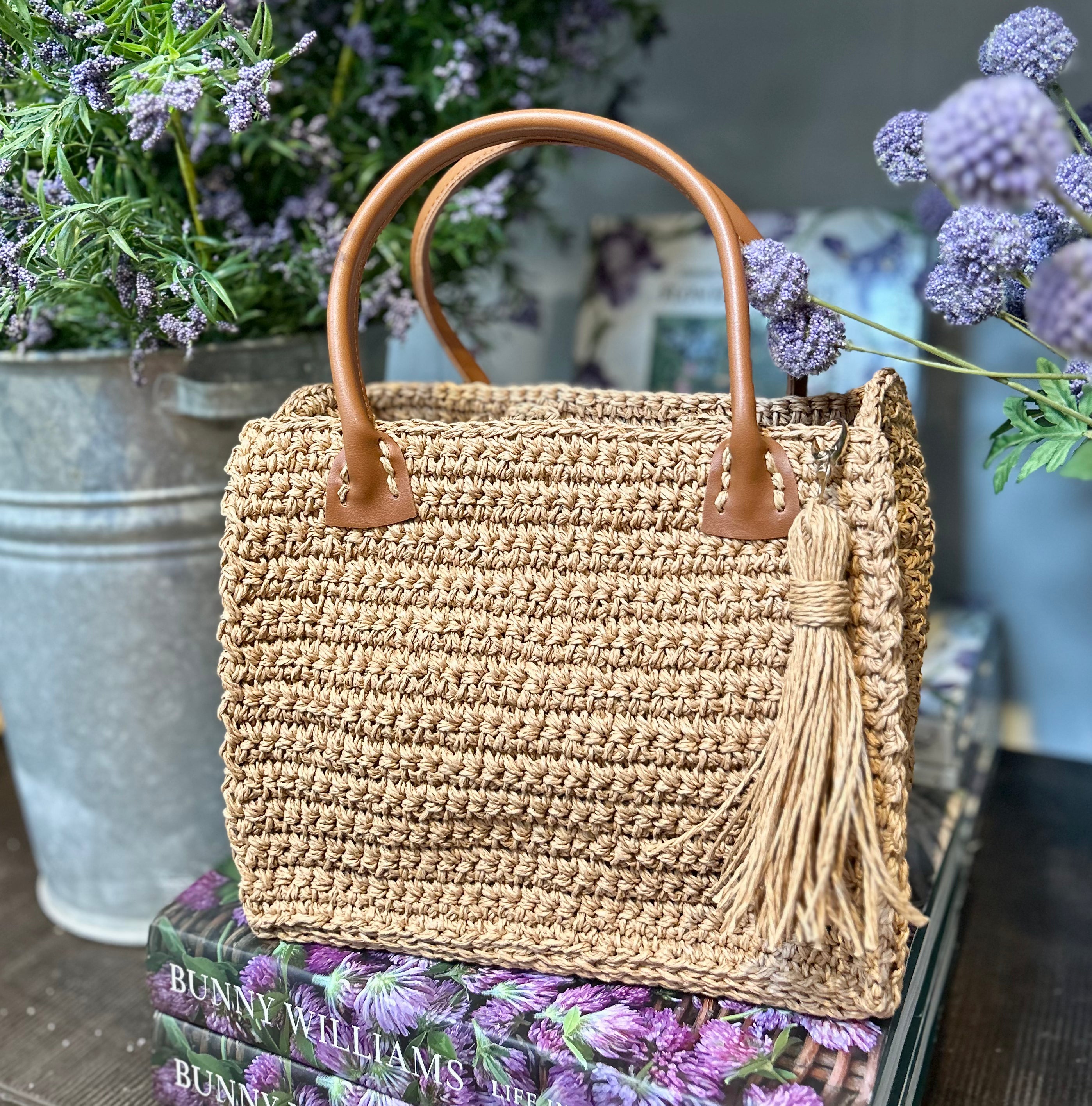 RAFFIA TOTE NATURAL